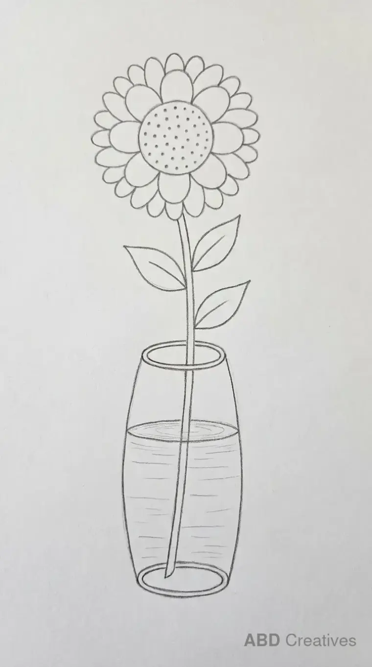 Sunflower in a Glass Vase