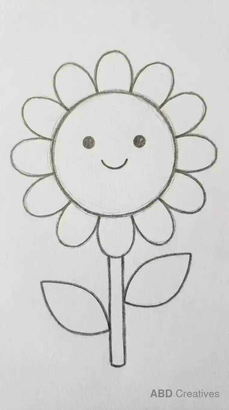 Cute Smiling Sunflower