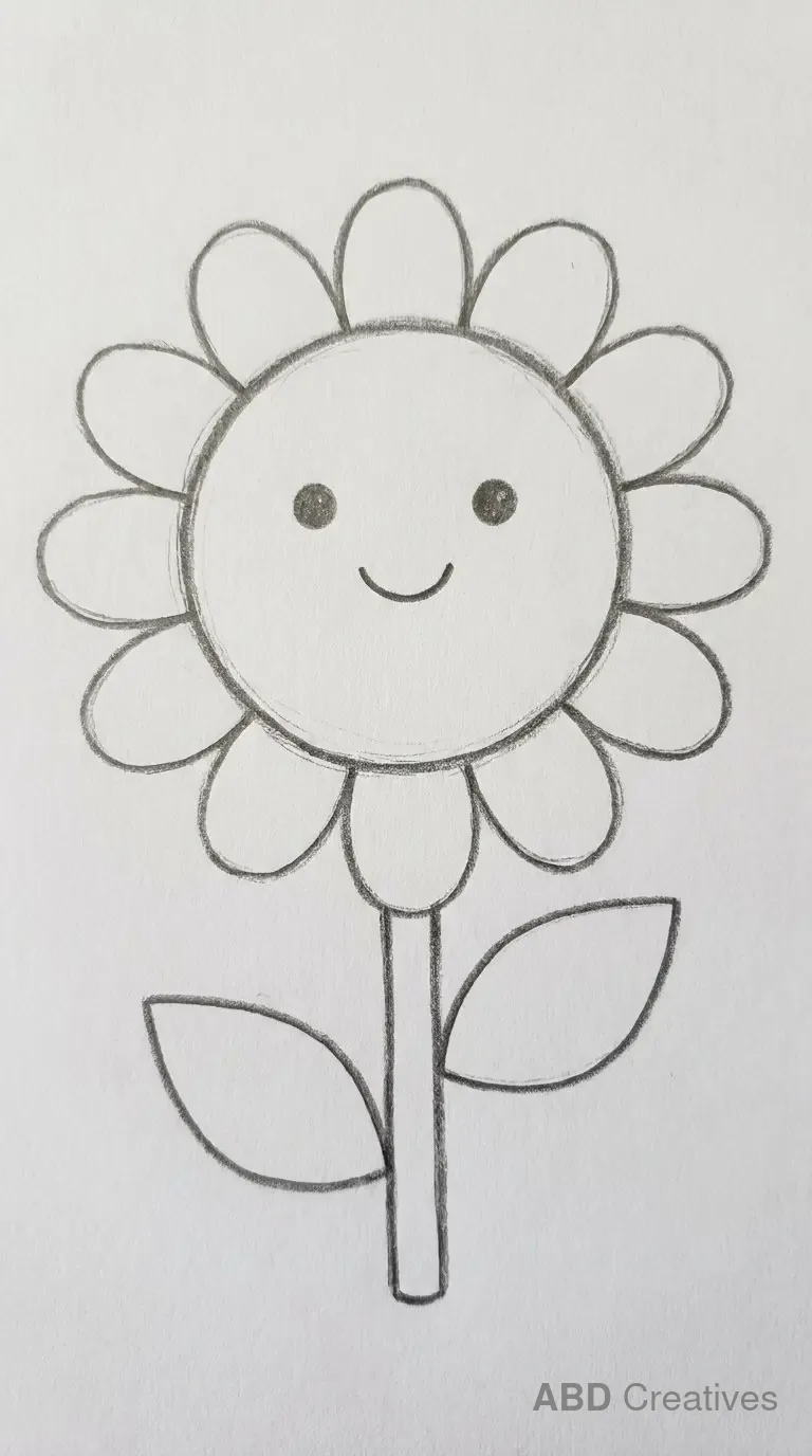 Cute Smiling Sunflower