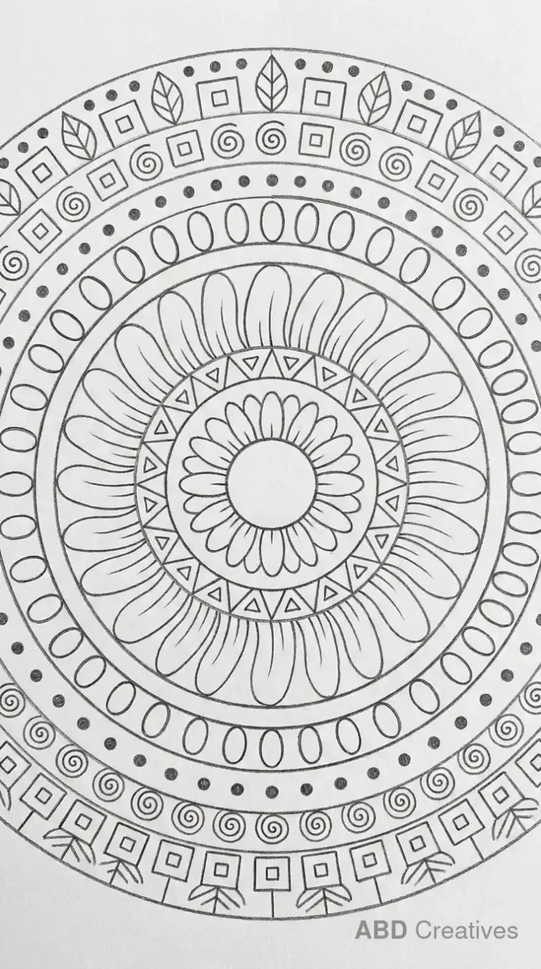 Sunflower Mandala Pattern