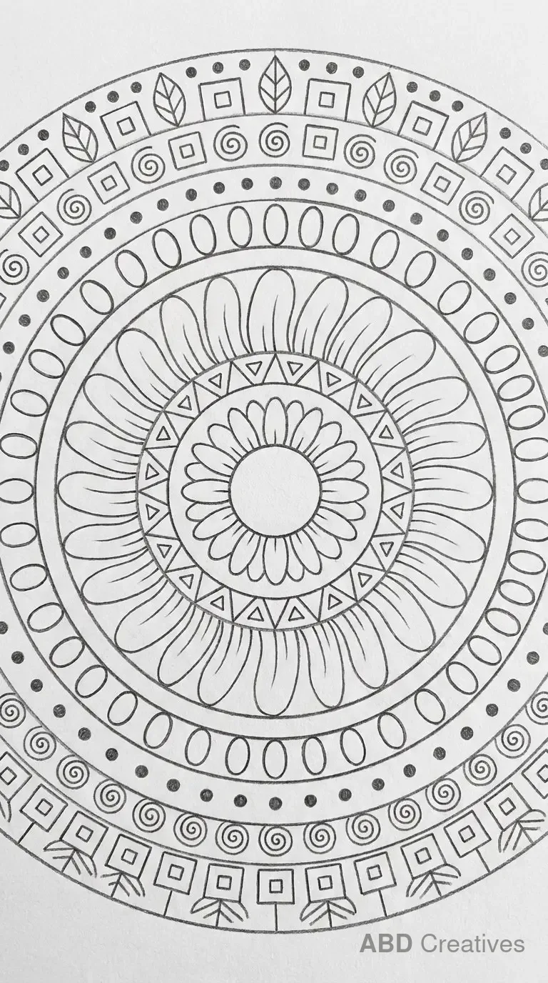 Sunflower Mandala Pattern