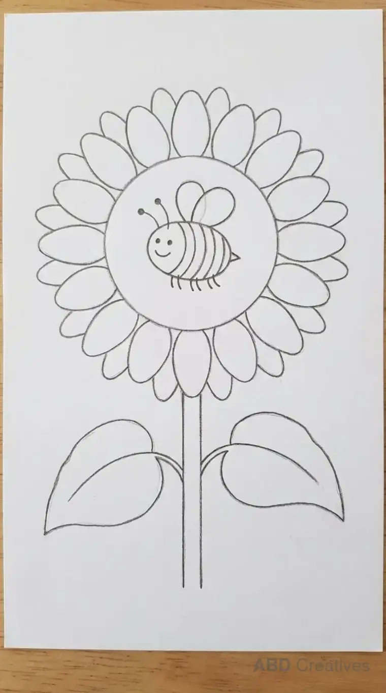Sunflower with a Bee