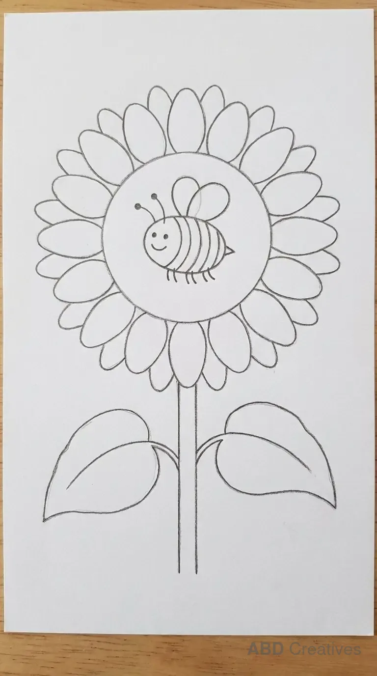 Sunflower with a Bee