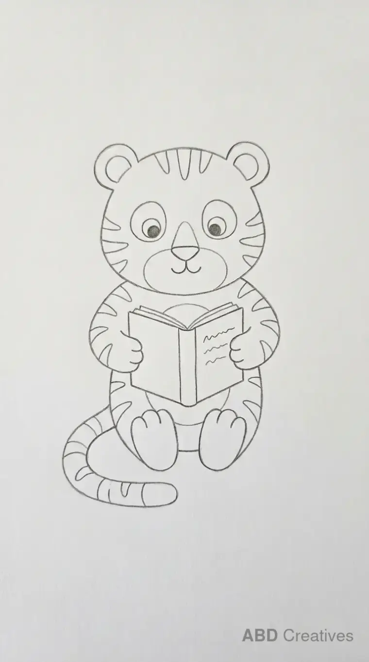 Tiger Reading a Book