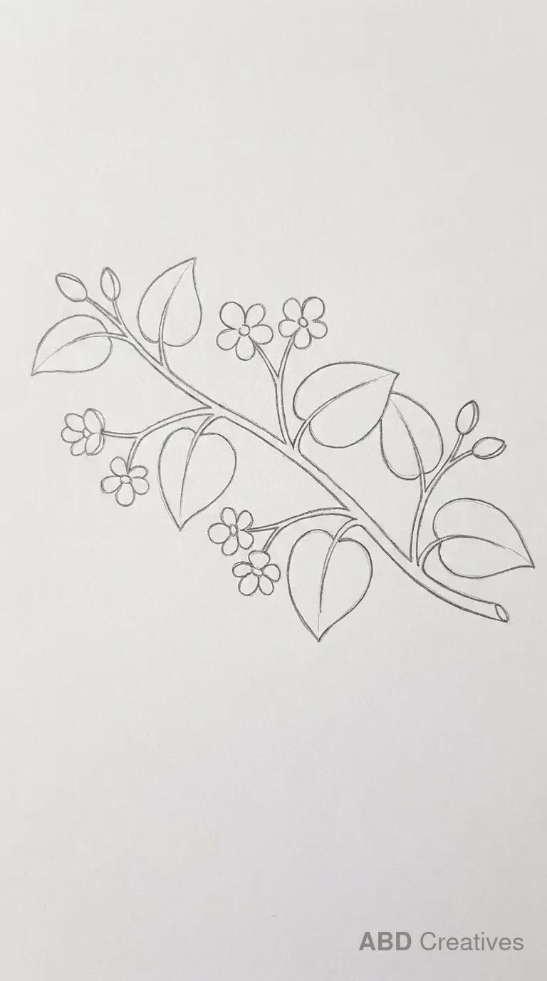 Trailing Begonia Branch