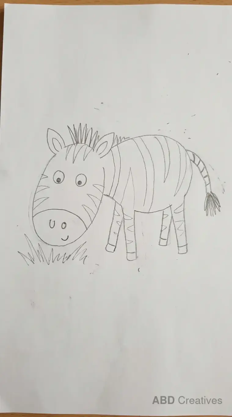 Zebra Eating Grass