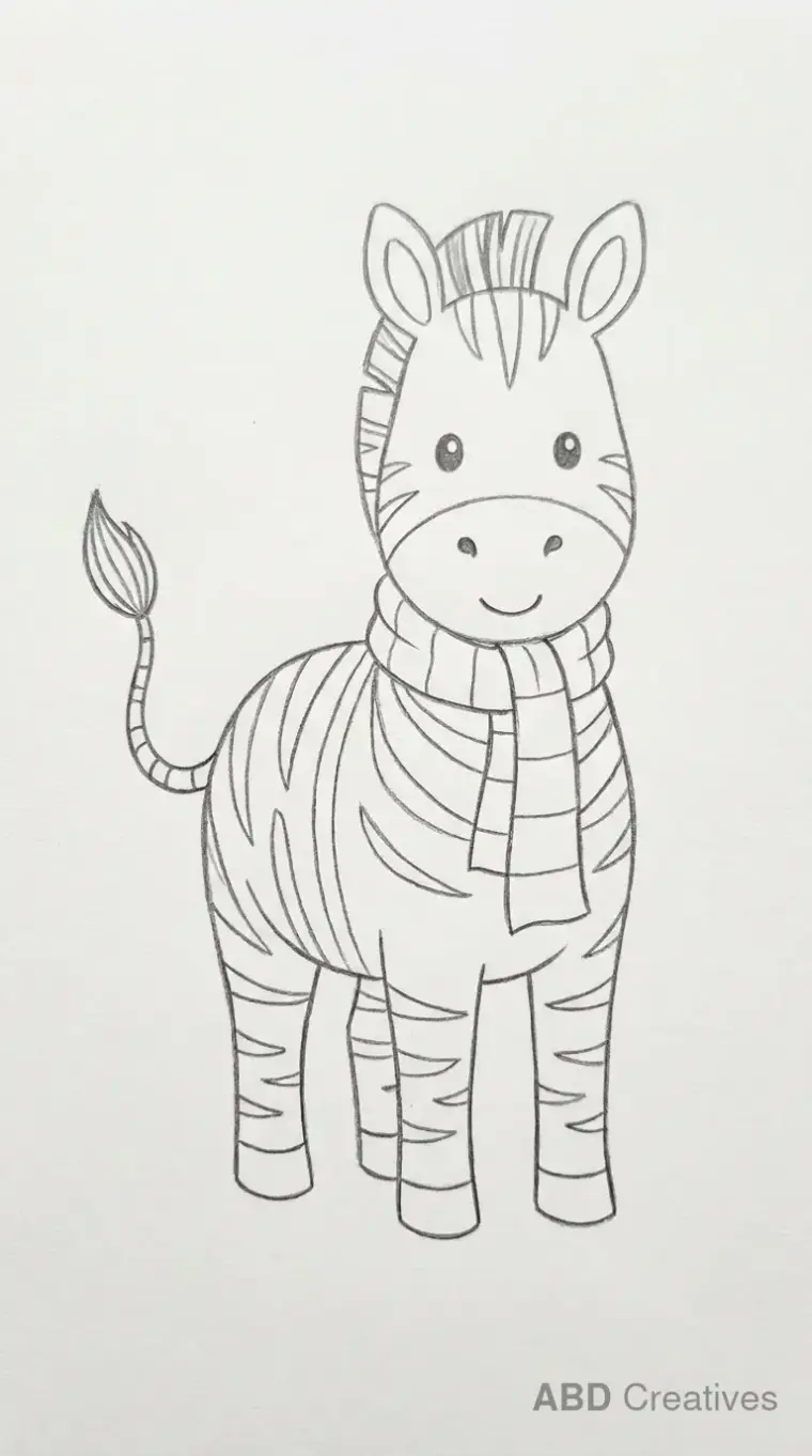 Zebra Wearing a Scarf
