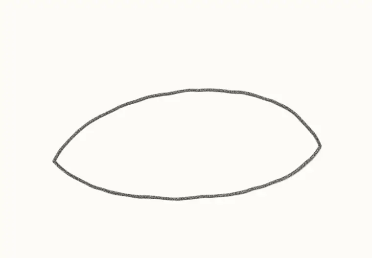 How to Draw a Cartoon Shark, step 1: draw the body