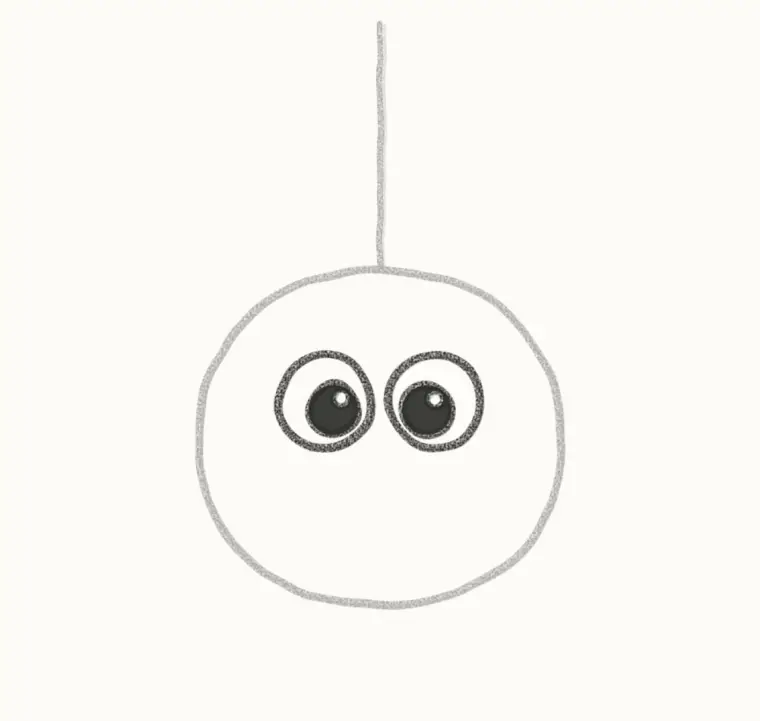 How to Draw a Cartoon Spider, step 3: draw the big eyes