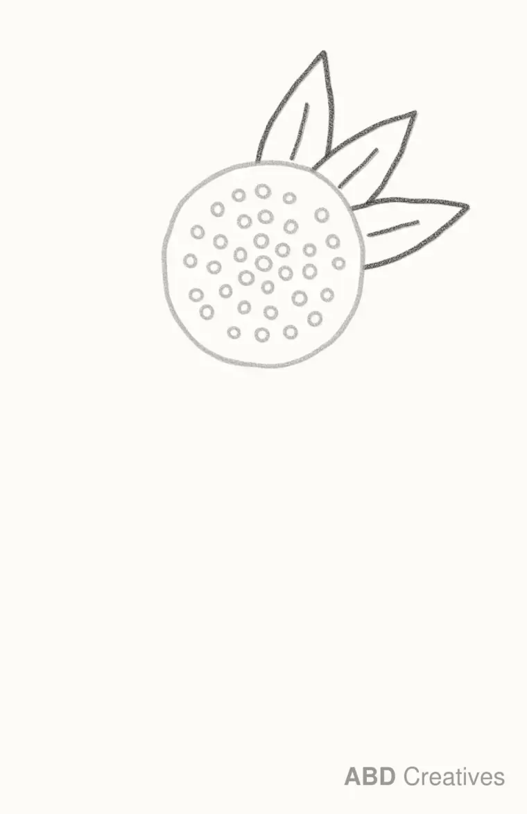 How to Draw a Cartoon Sunflower, step 3: draw the first three petals
