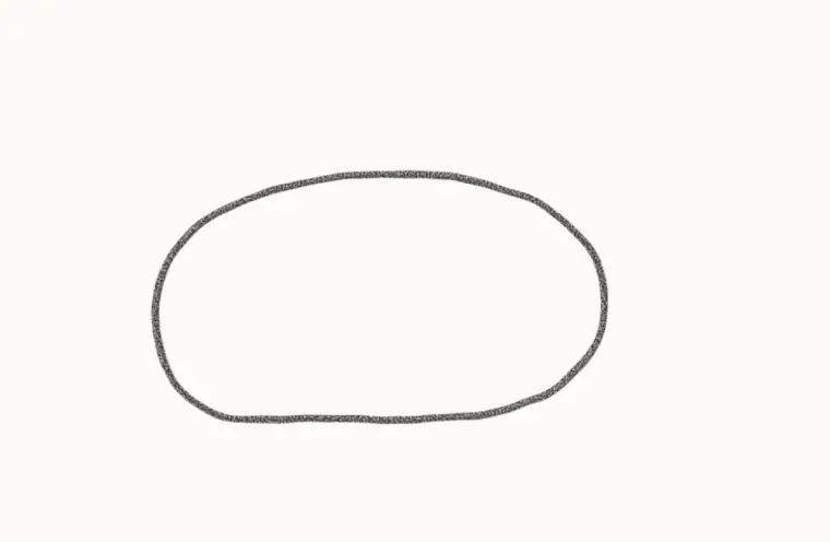 How to Draw a Cartoon Anteater, step 1: draw the body