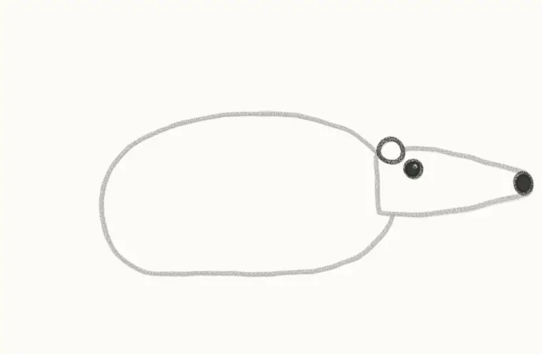 How to Draw a Cartoon Anteater, step 3: draw the face