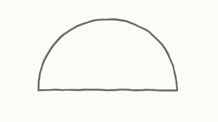 How to Draw a Cartoon Armadillo, step 1: draw the shell