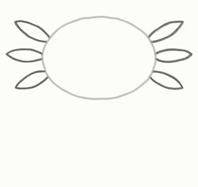 How to Draw a Cartoon Axolotl, step 2: add the frilly gills