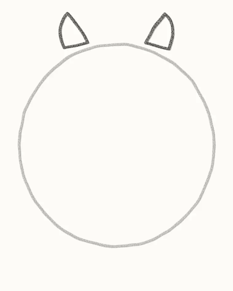 How to Draw a Cartoon Baby Owl, step 2: add the little ear tufts