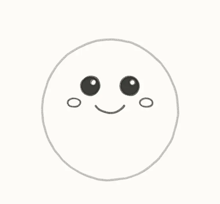 How to Draw a Cartoon Bee, step 2: draw the face