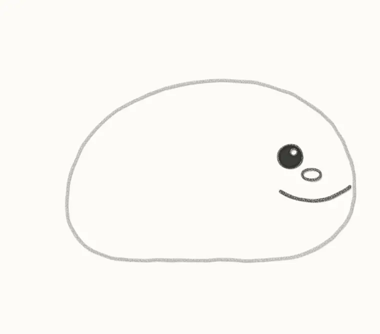 How to Draw a Cartoon Blue Whale, step 2: draw the face