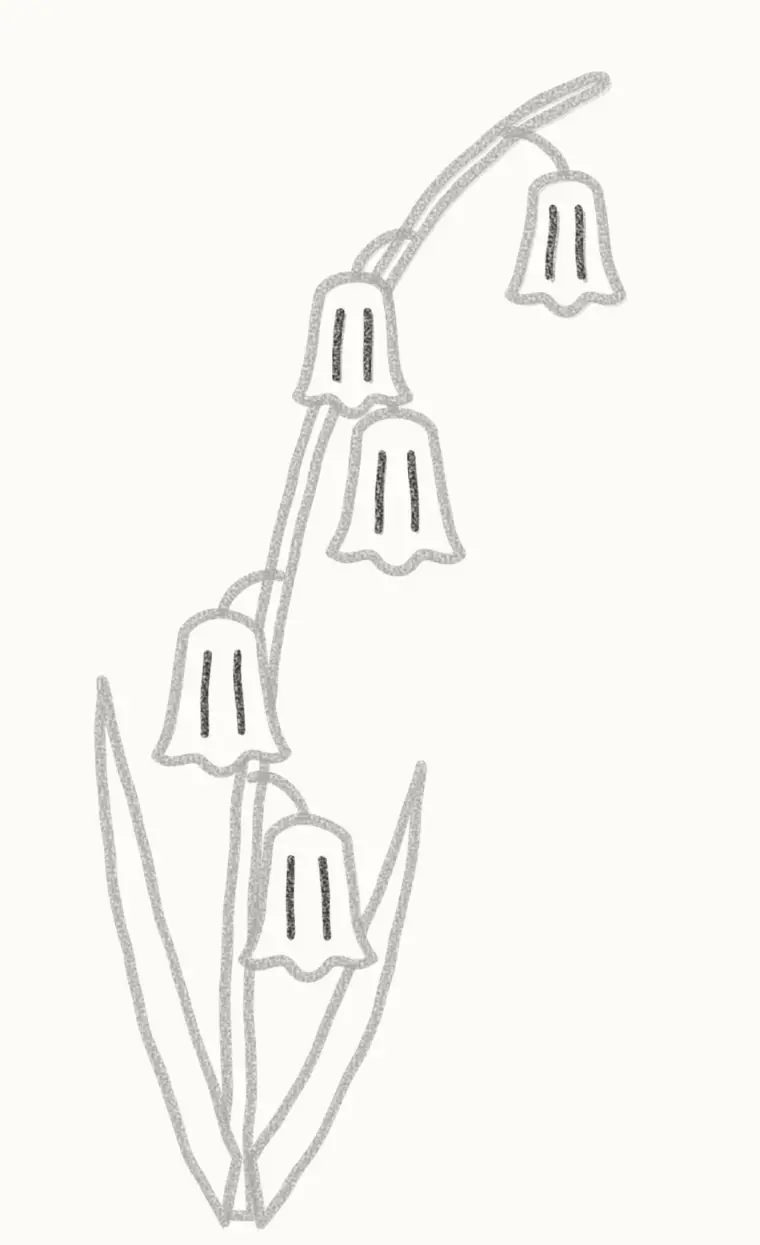 How to Draw a Cartoon Bluebell, step 6: add the bell lines