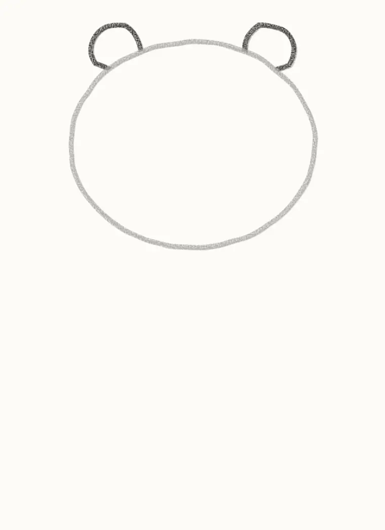 How to Draw a Cartoon Boxer Dog, step 2: add the small folded ears