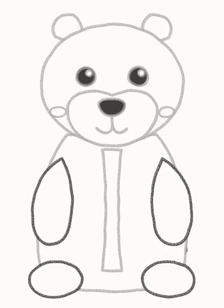 How to Draw a Cartoon Boxer Dog, step 6: add the legs and white paws