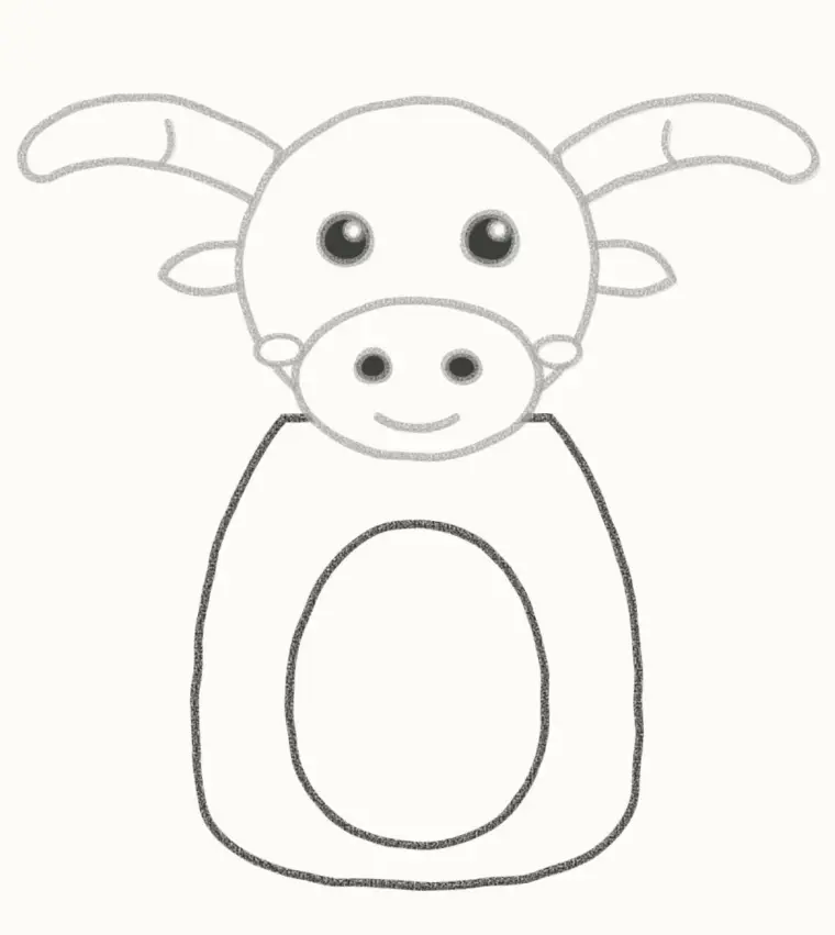 How to Draw a Cartoon Buffalo, step 5: draw the body