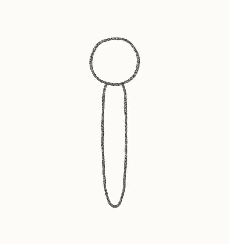 How to Draw a Cartoon Butterfly, step 1: draw the head and body