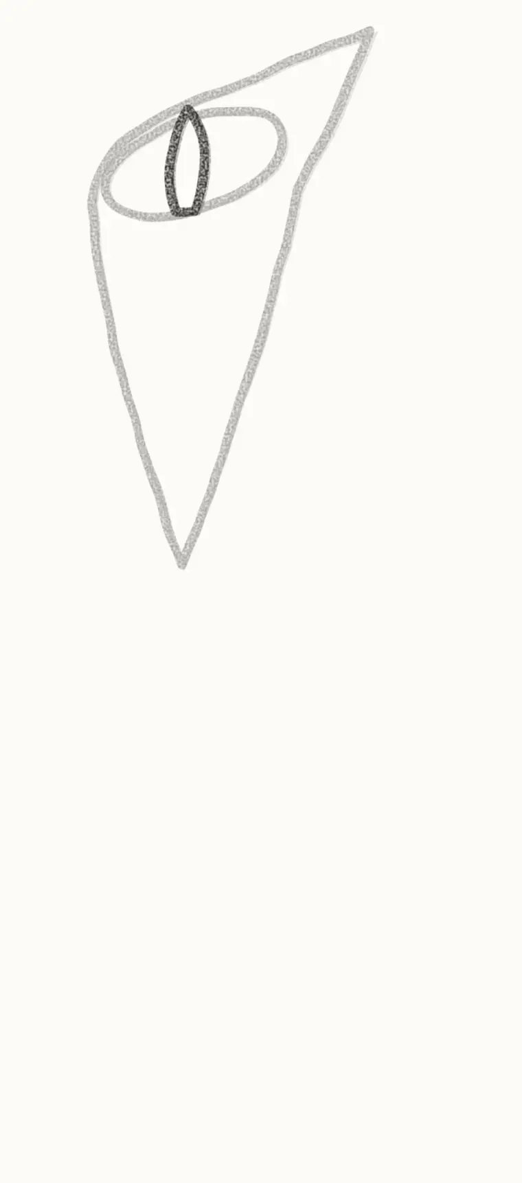 How to Draw a Cartoon Calla Lily, step 3: add the yellow spike