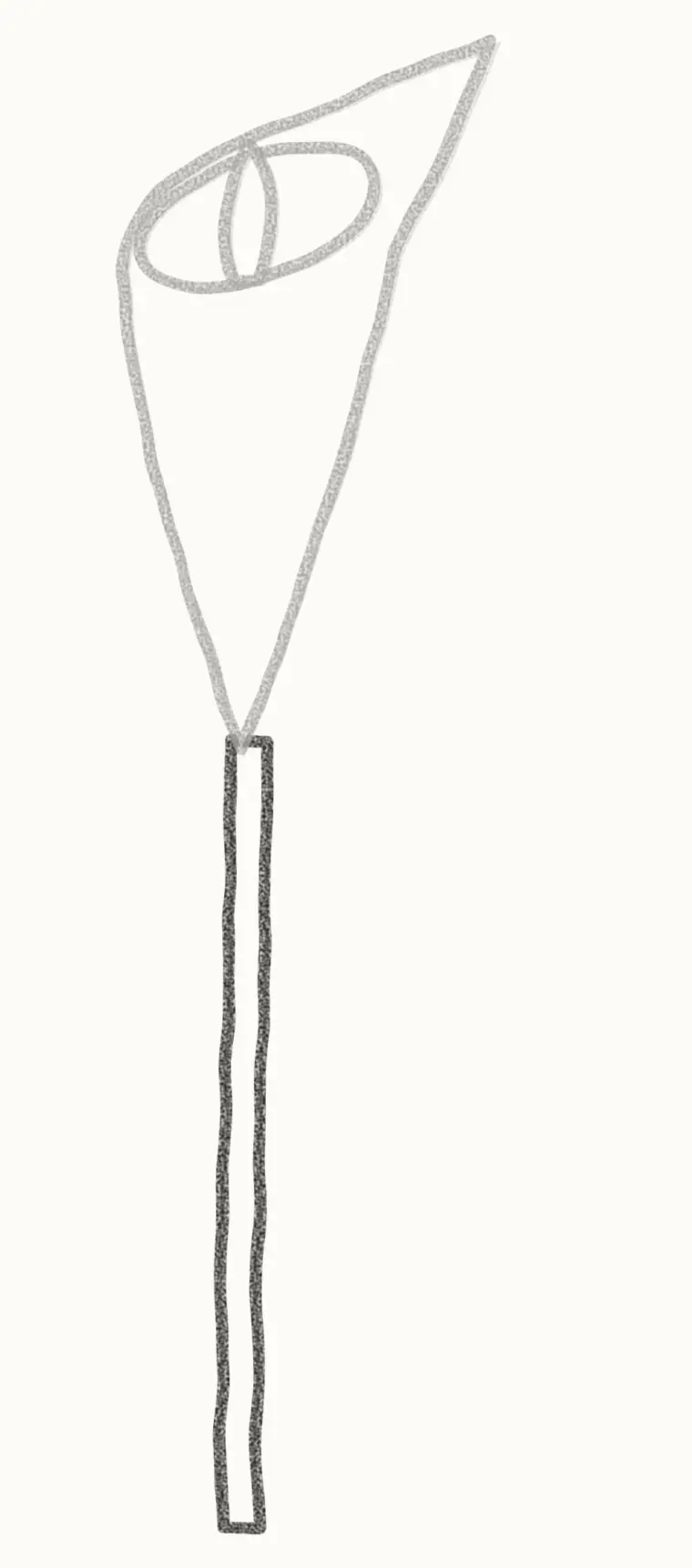How to Draw a Cartoon Calla Lily, step 4: draw the stem