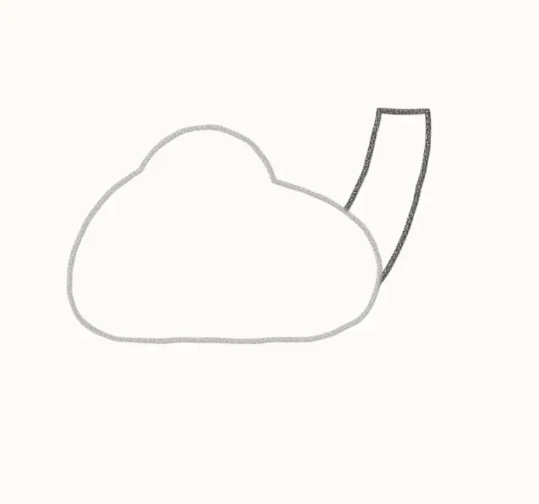 How to Draw a Cartoon Camel, step 2: draw the neck