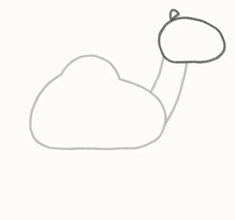 How to Draw a Cartoon Camel, step 3: add the head