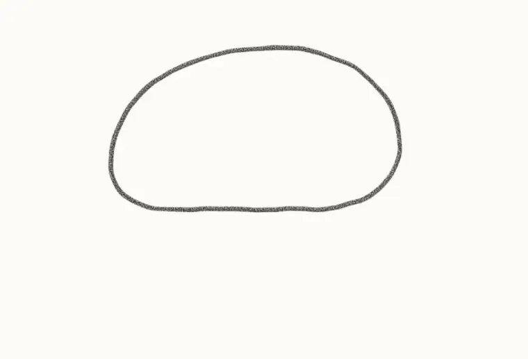 How to Draw a Cartoon Chameleon, step 1: draw the body