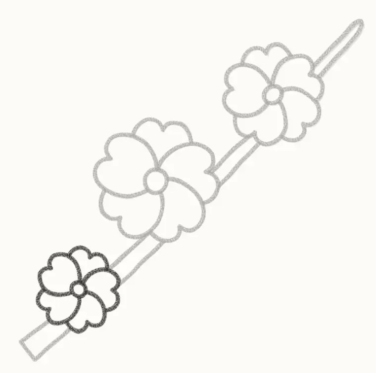 How to Draw a Cartoon Cherry Blossom, step 4: add a small flower