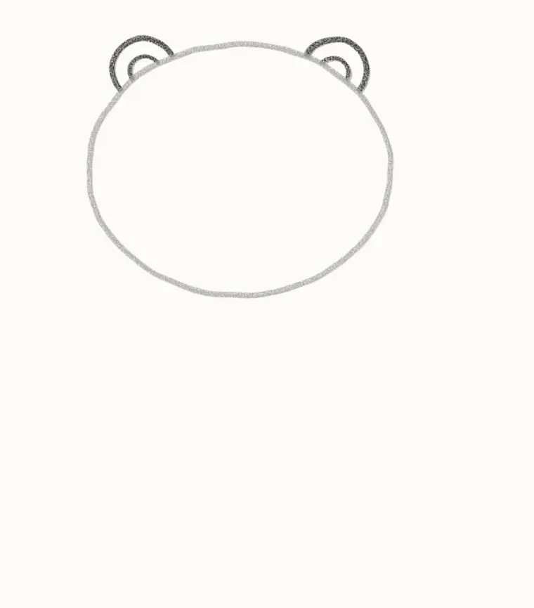 How to Draw a Cartoon Chipmunk, step 2: add the small ears