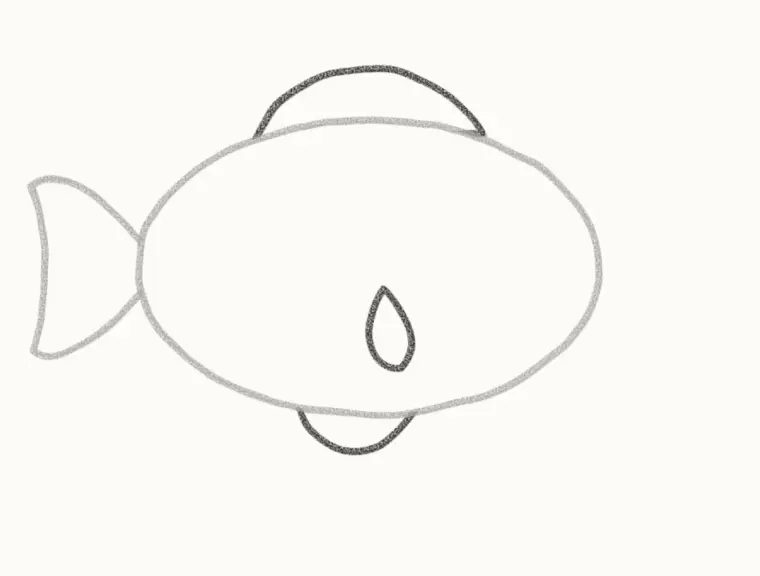 How to Draw a Cartoon Clownfish, step 3: draw the other fins