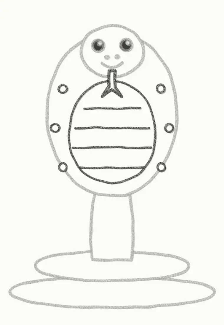 How to Draw a Cartoon Cobra, step 5: add the tongue and hood pattern