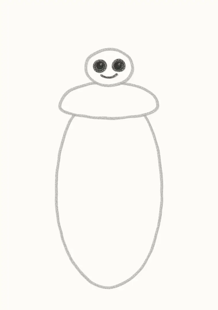 How to Draw a Cartoon Cockroach, step 3: draw the face