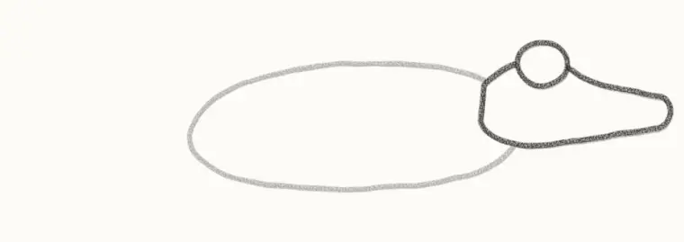 How to Draw a Cartoon Crocodile, step 2: add the head and snout