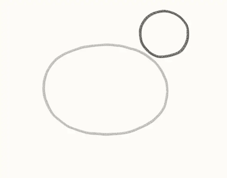 How to Draw a Cartoon Crow, step 2: add the head