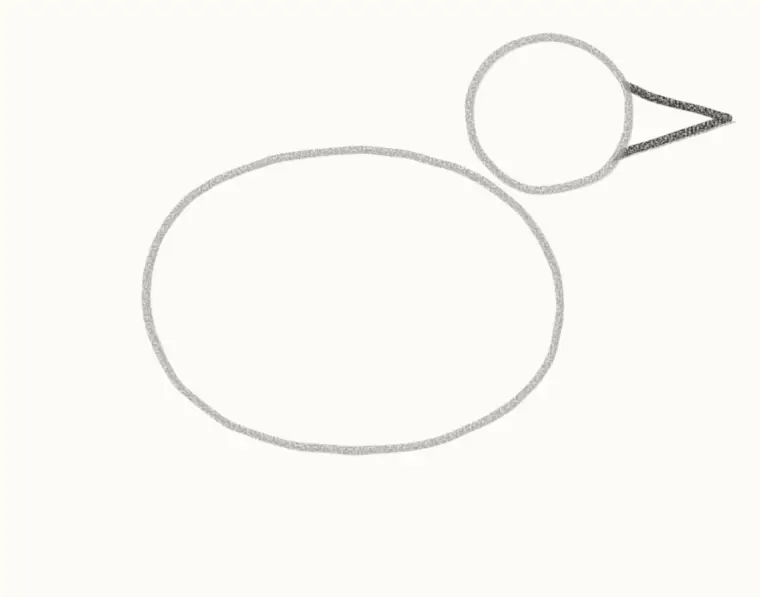 How to Draw a Cartoon Crow, step 3: draw the big beak