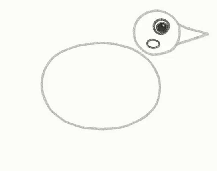 How to Draw a Cartoon Crow, step 4: draw the face