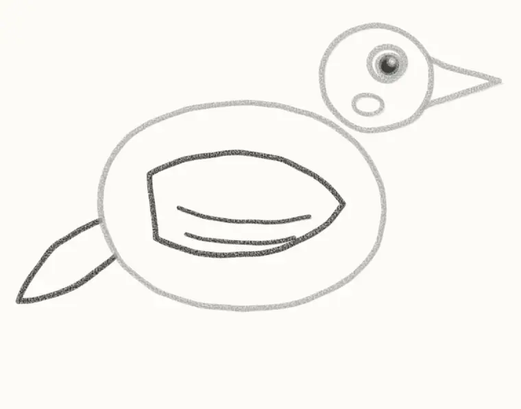 How to Draw a Cartoon Crow, step 5: add the wing and tail