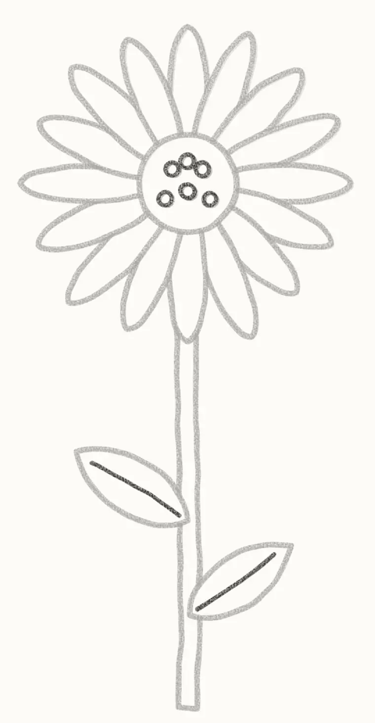 How to Draw a Cartoon Daisy, step 6: add the details