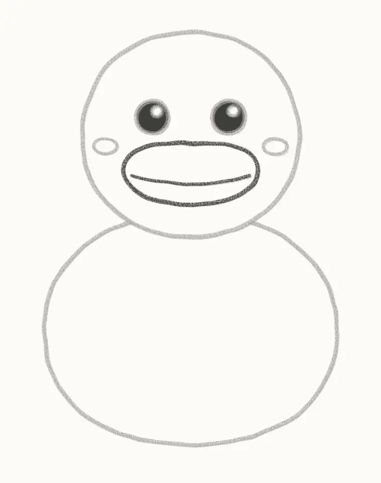How to Draw a Cartoon Duck, step 4: draw the bill