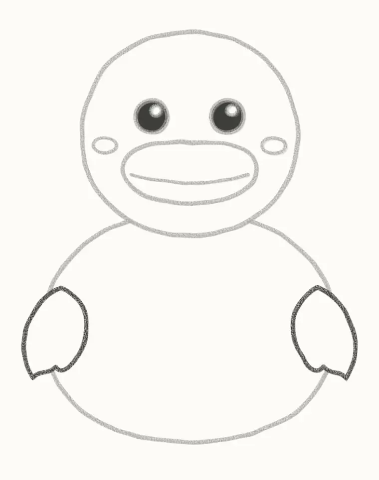 How to Draw a Cartoon Duck, step 5: add the wings