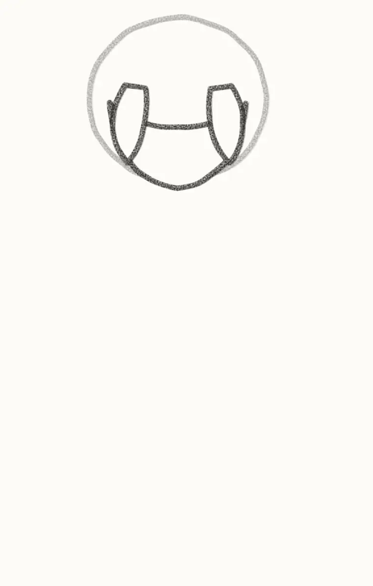 How to Draw a Cartoon Falcon, step 2: add the face patch and stripes