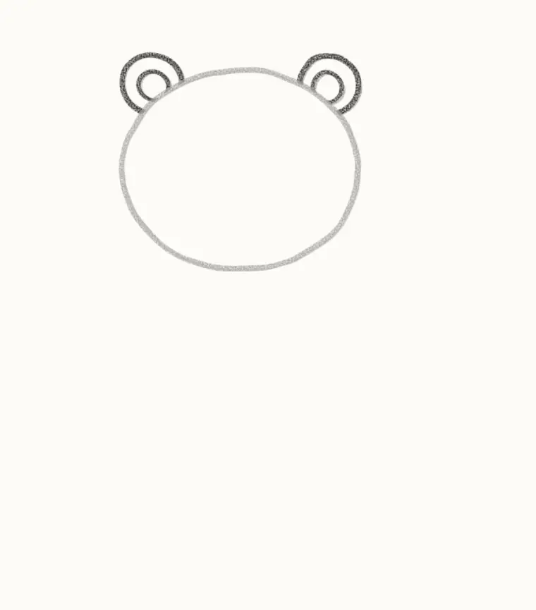 How to Draw a Cartoon Ferret, step 2: add the ears