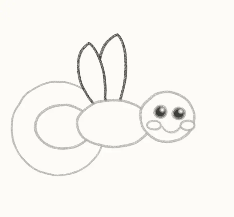 How to Draw a Cartoon Firefly, step 5: draw the wings