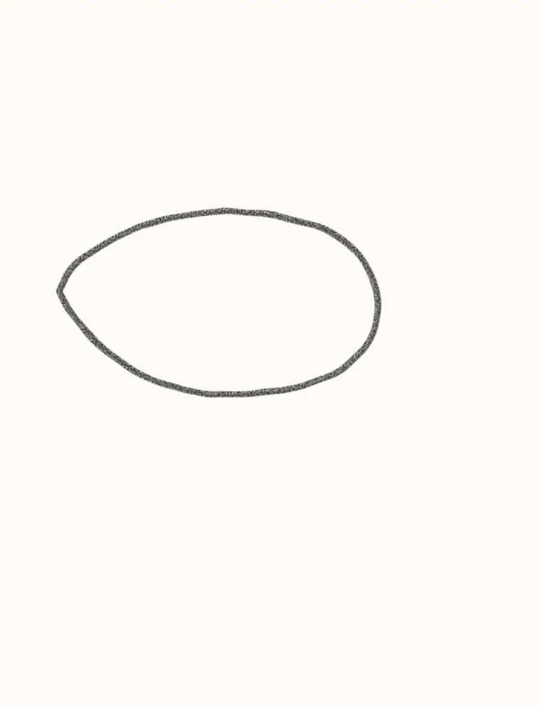 How to Draw a Cartoon Flamingo, step 1: draw the body