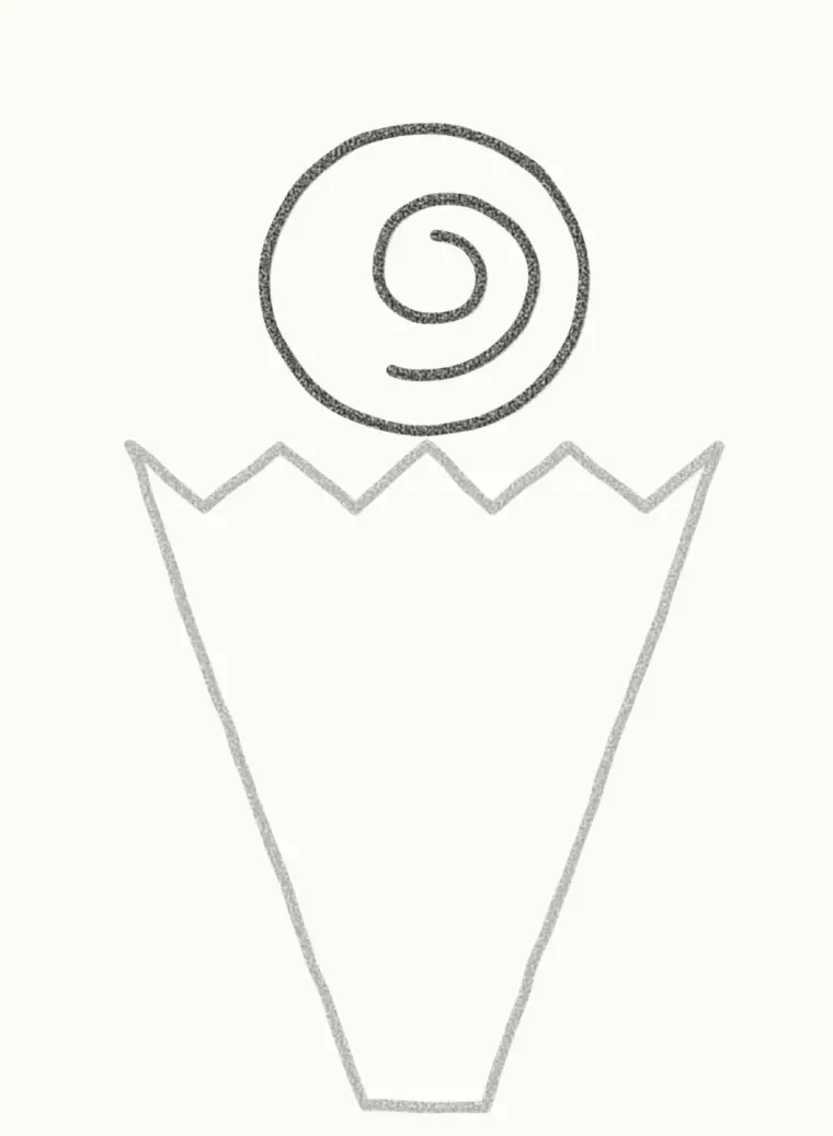 How to Draw a Cartoon Flower Bouquet, step 2: draw the middle flower