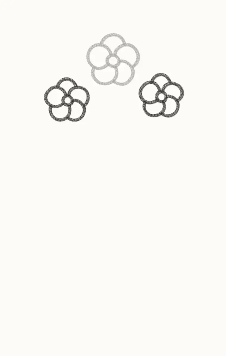 How to Draw a Cartoon Forget Me Not, step 2: add two more flowers